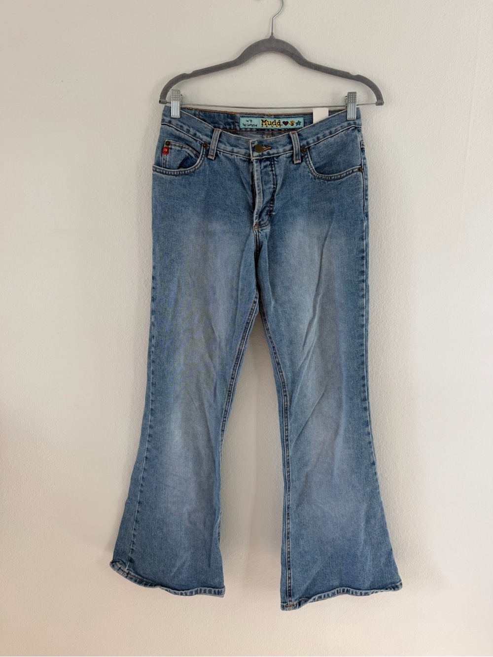 Vintage Mudd Y2K Juniors Light Wash Blue Flare Jeans Size 9